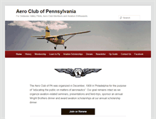 Tablet Screenshot of aeroclubpa.org